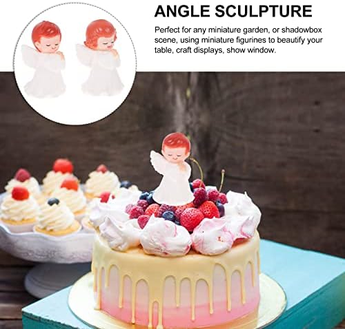jojofuny Angel Candle 2 Pcs Mini Angels Figurines 1