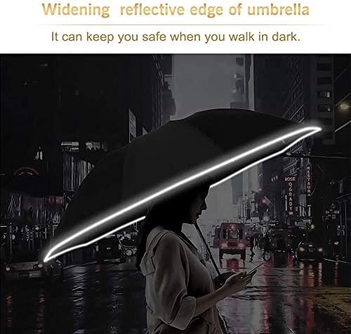 Bodyguard Inverted Umbrella with Reflective Stripe and Teflon Coating