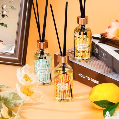 Linen Vanilla Citrus Reed Diffuser Set of 3