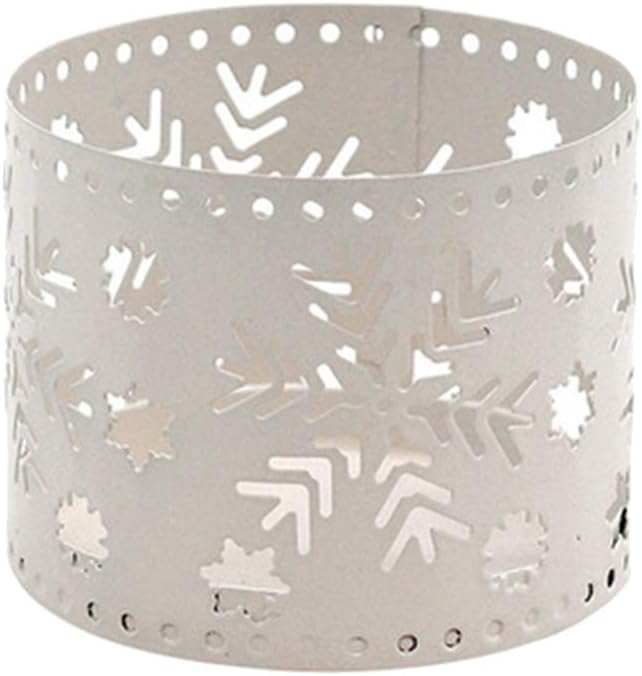 Klun White Snowflake Christmas Candle Holder