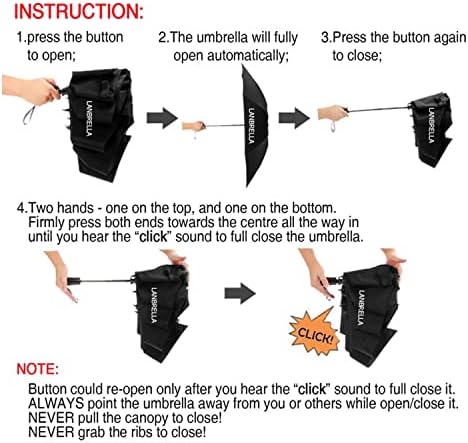 LANBRELLA Compact Reverse Folding Umbrella Auto Windproof 1