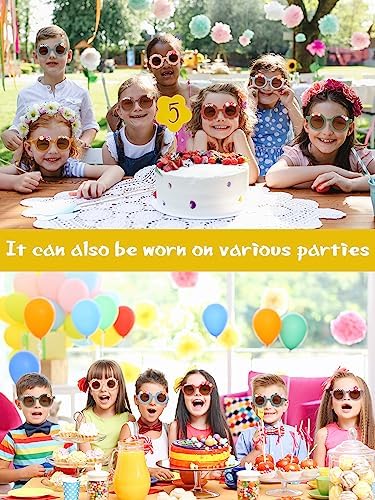 Kanayu Kids Round Sunglasses DIY Kit with Letter Beads and Flower Charms