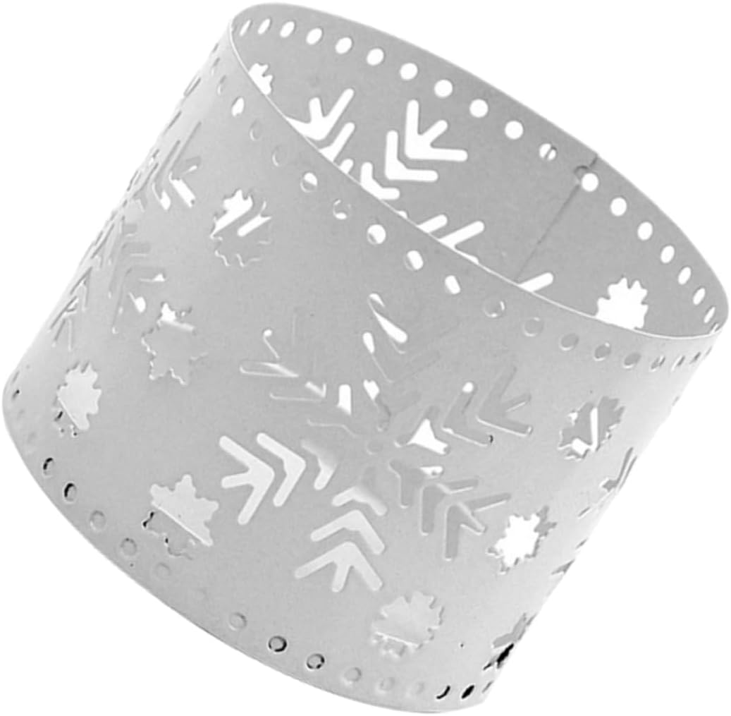 Iron Christmas Candle Holders with Snowflake Design