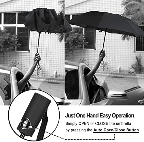 LANBRELLA Compact Reverse Folding Umbrella Auto Windproof 1