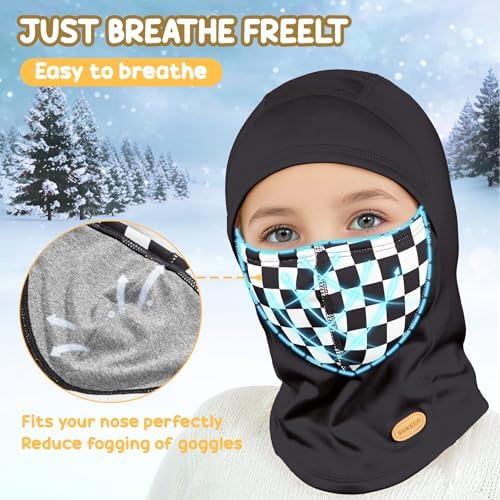 Sukeen Kids Winter Balaclava Ski Mask with Fleece Lining and Neck Gaiter