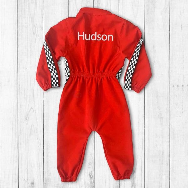 Personalized Baby Racer Jumpsuit with Name and Number