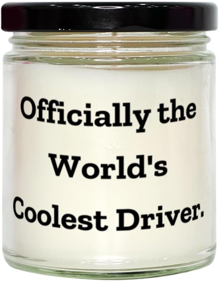 Driver SCENT Vanilla Candle 9 Oz Luxury White Pillar