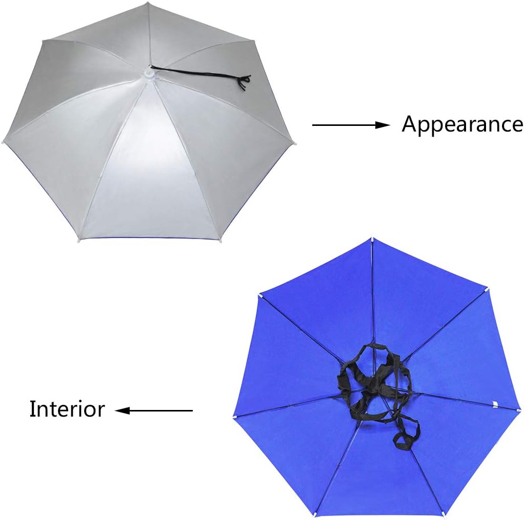 NEW-Vi Folding Umbrella Hat for Beach Fishing Golf