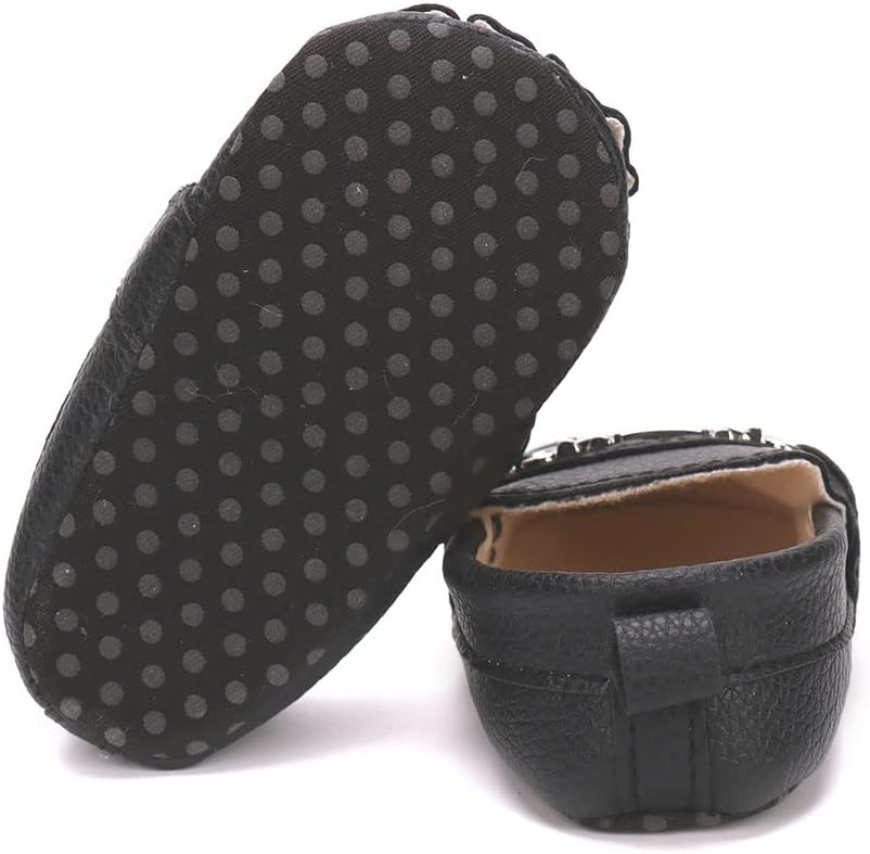 LONSOEN Baby Crib Shoes for Boys Girls Prewalker Walking