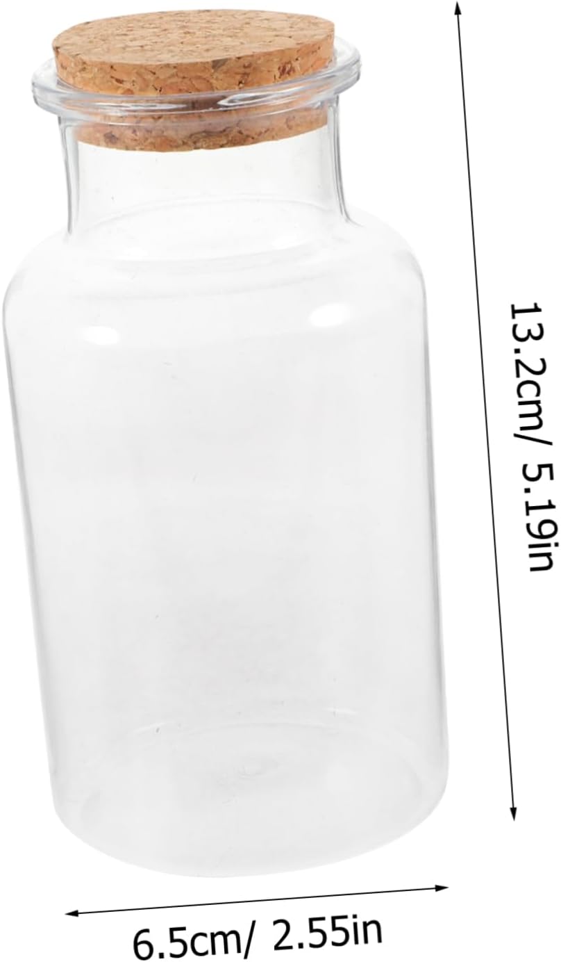 Ciieeo 4pcs Wood Cutouts Decorative Bottles with Lids