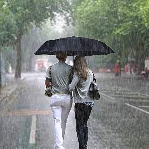 PFFY 2 Pack Travel Umbrella Windproof Auto Open Close Foldable