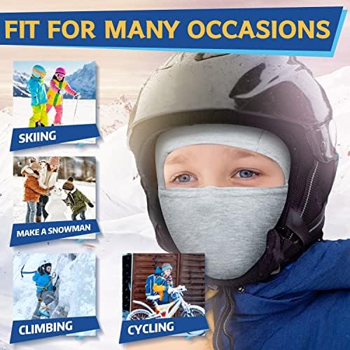 KOOLSOLY Kids Balaclava Face Mask - Winter Hat for Cold Weather Skiing