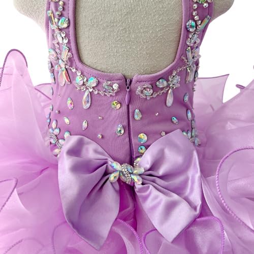 Jenniferwu 12-18M Glittering Beading Pageant Dress for Little Girls