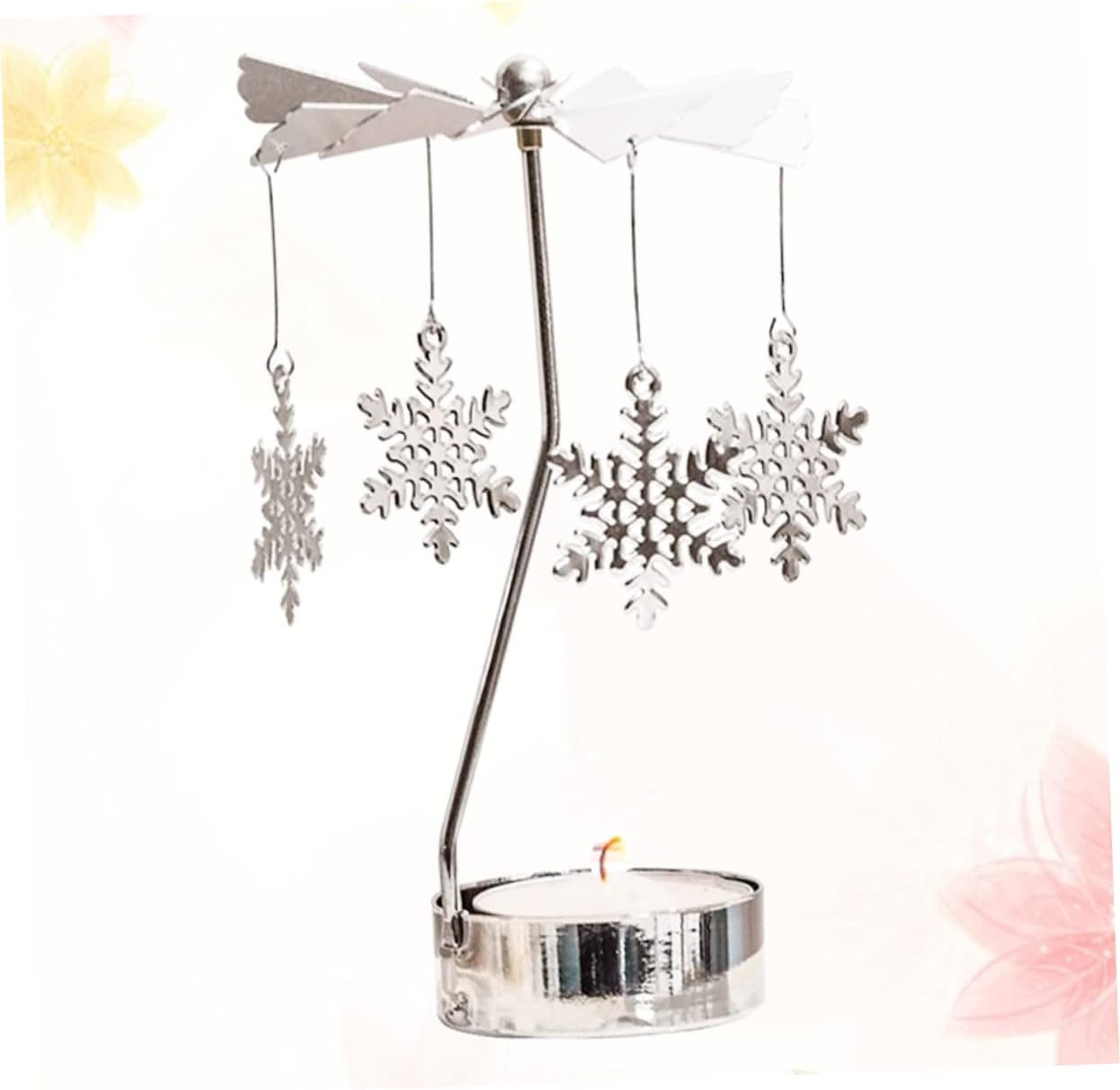 Happyyami Windmill Rotating Candle Holder Decorative