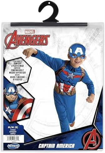 Marvel Captain America Youth Costume Jumpsuit with Mask