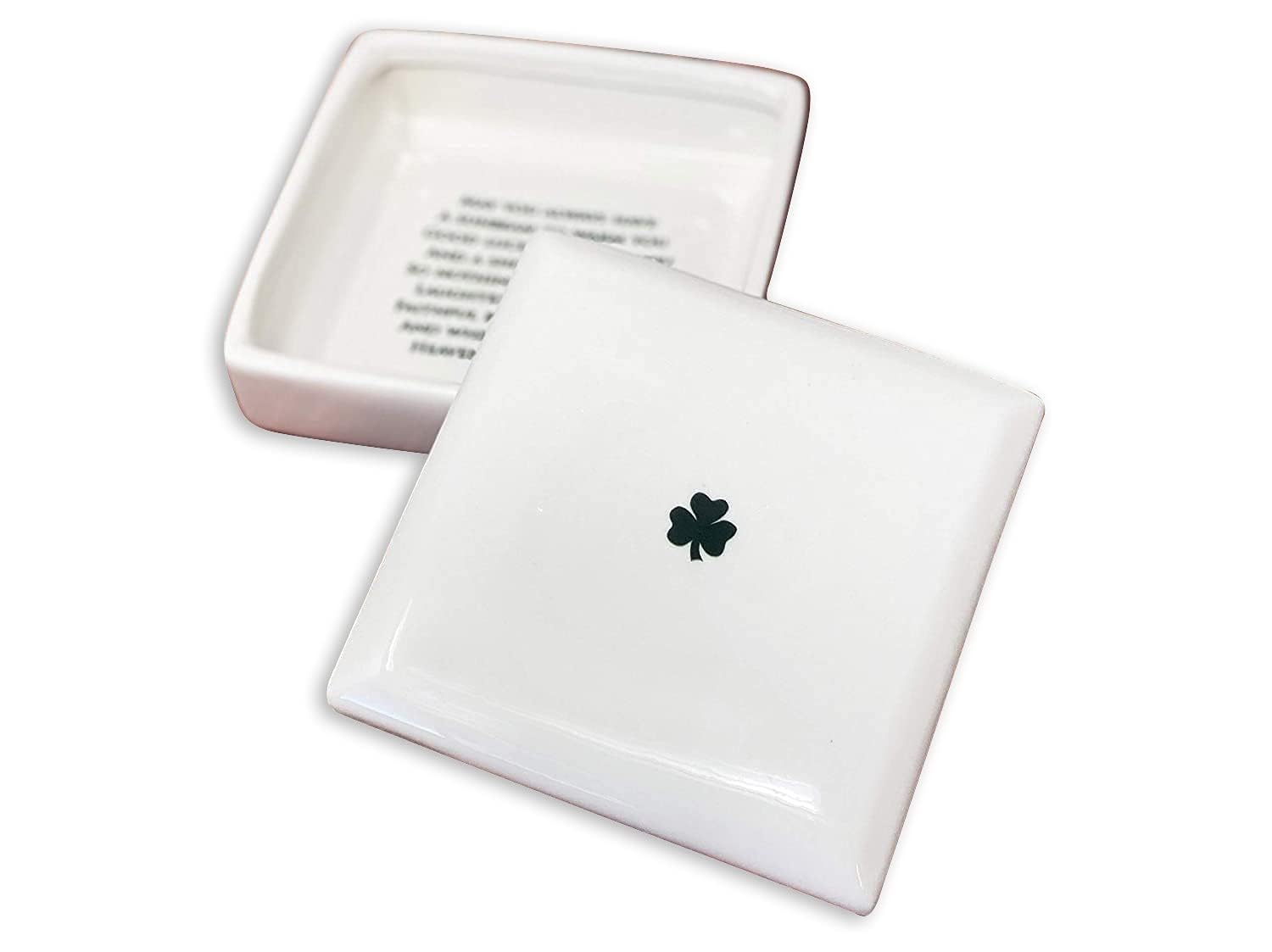 Susabella Square Ceramic Keepsake Box with Irish Blessing