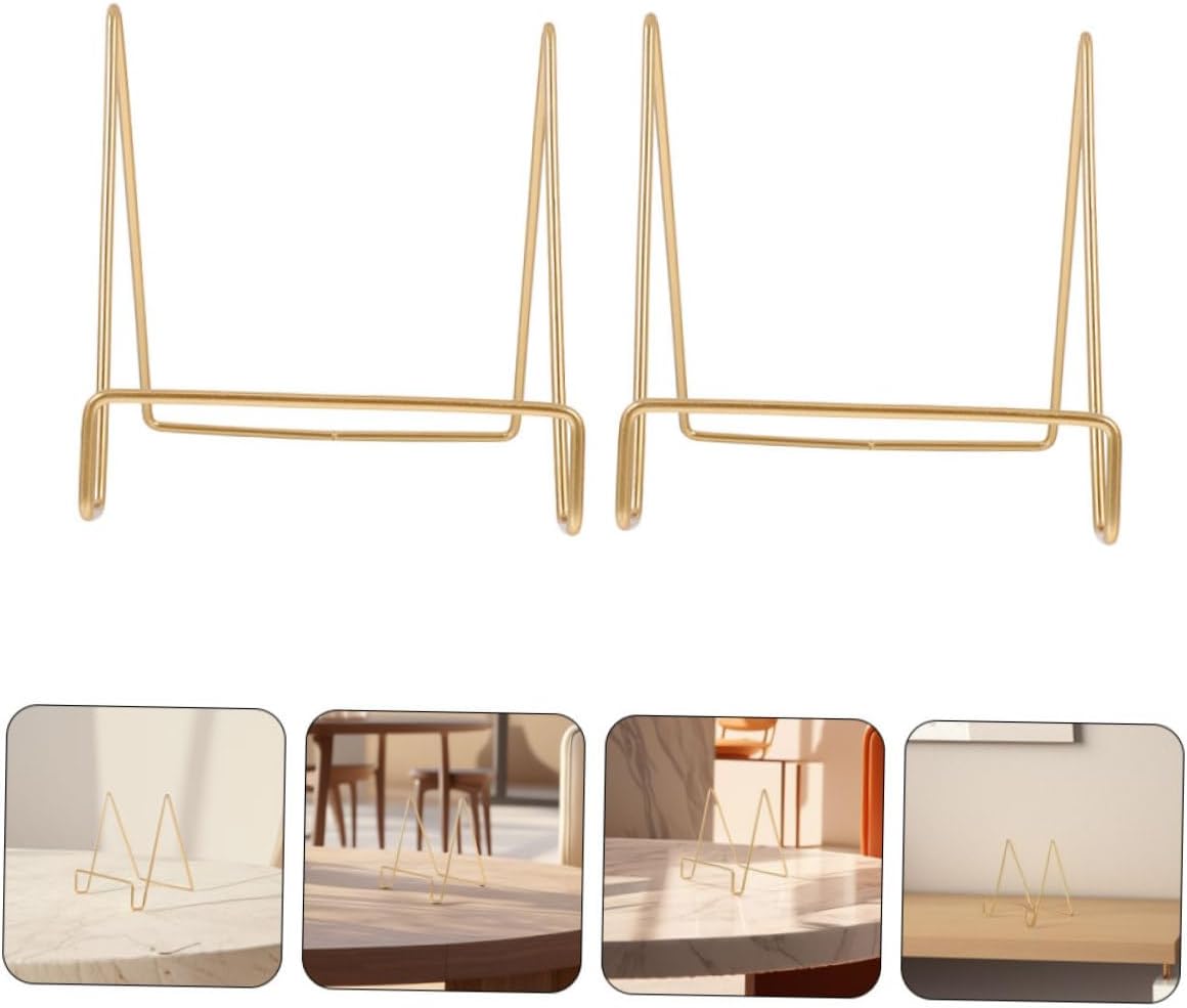 ARTIBETTER 4sets Metal Ornament Holder Display Easel