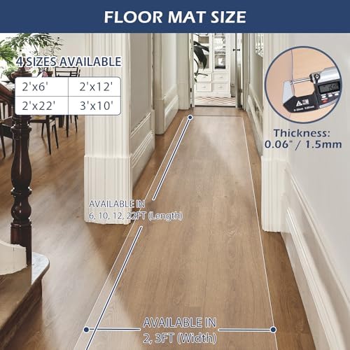 SALLOUS 6x2 ft Clear Hallway Runner Rug 1