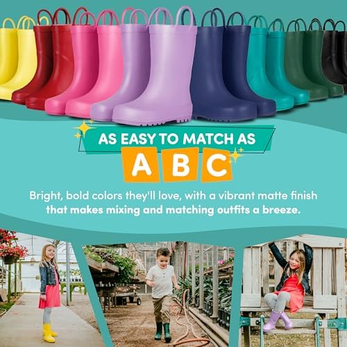 Lone Cone Premium Rain Boots for Kids with Solid Design