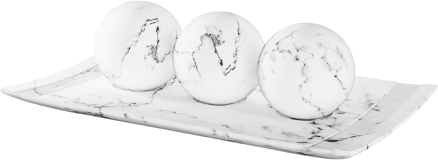 Creative Scents Decorative Marble Bowl and Orb Set
