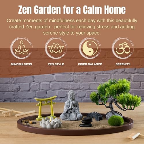 Roanle Zen Garden Desk Kit Miniature Japanese Decor