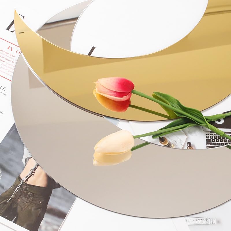 10 Round Gold Mirror Centerpieces Set of 12