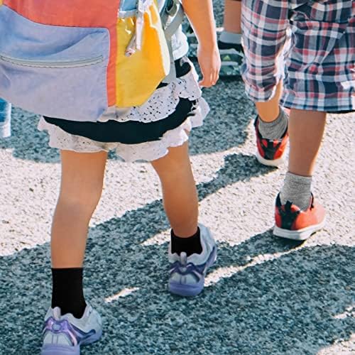 BOOPH 12 Pairs Kids Athletic Crew Socks