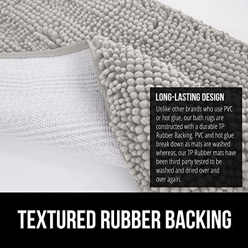 Gorilla Grip 2-Piece Bathroom Rug Set LT Gray 1