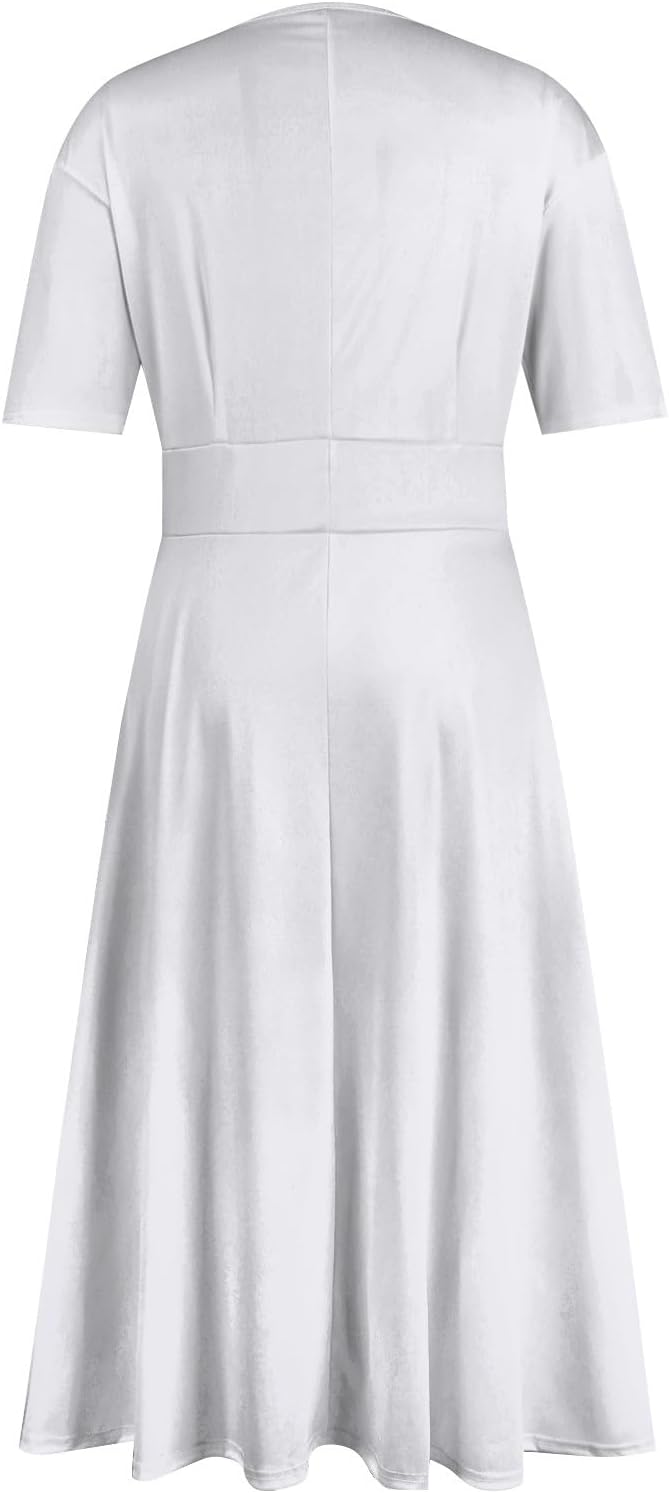 Womens 2024 Boho Maxi Dress V-Neck Summer Party Dress