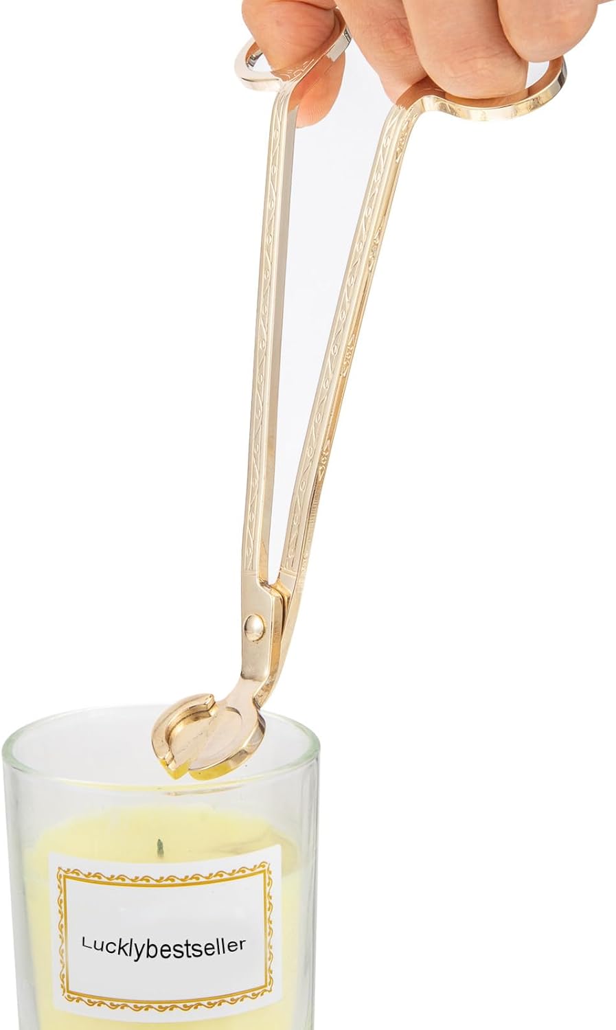 Floral Pattern Candle Wick Trimmer with Long Handle
