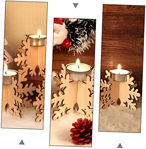 6 Pack Christmas Snowflake Candle Holders for Home Decor