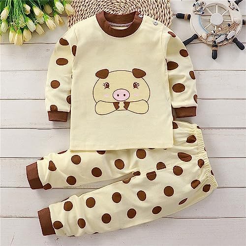 Toddler Baby Boys Girls Soft Long Sleeve 2-Piece Outfits