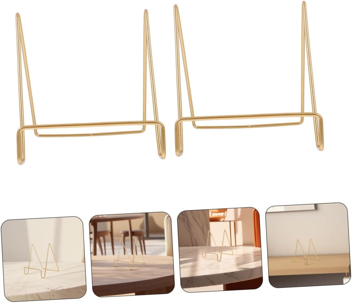 HOMSFOU 4sets Metal Easel Stand Display