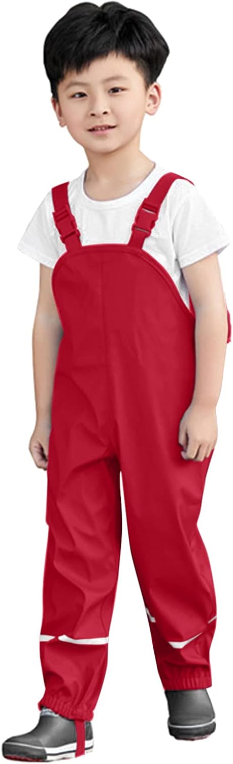 Rain Jumpsuit Romper for Boys and Girls with Suspenders