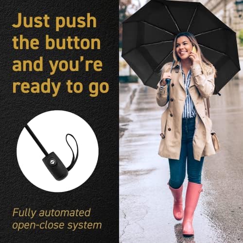 Windproof Travel Umbrella - Lightweight Compact for Men Women