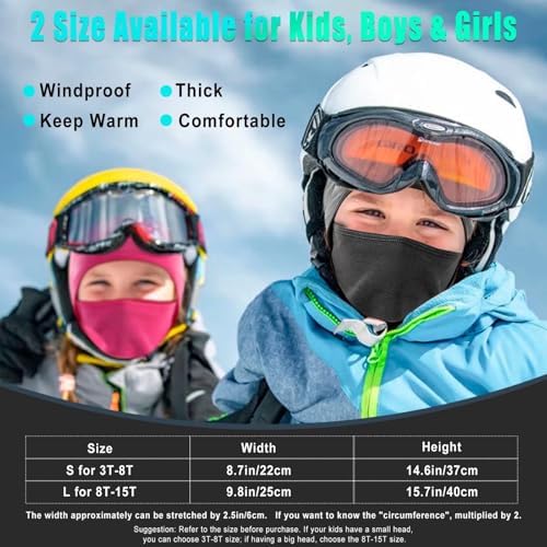 Potopok 2 Pack Kids Balaclava Face Mask