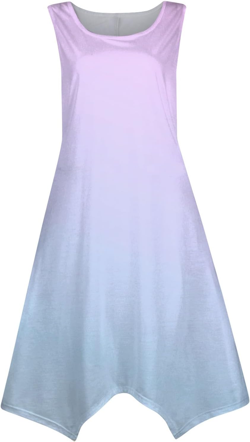 2024 Trendy Womens Flower Print Midi Sundress