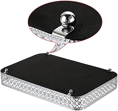 ELLDOO Decorative Mirror Jewelry Storage Tray