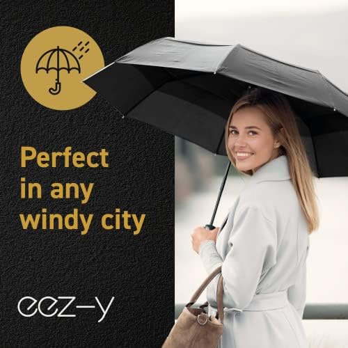 Windproof Travel Umbrella - Lightweight Compact for Men Women