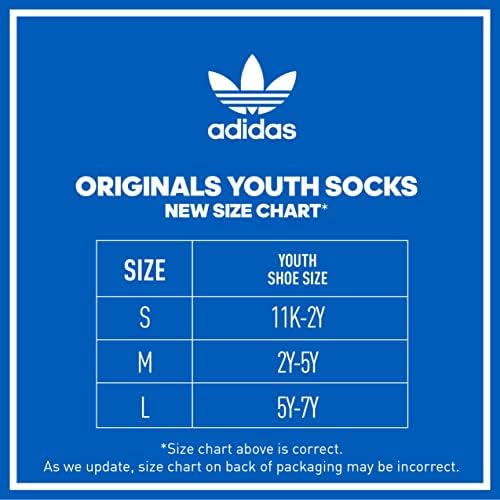 adidas Originals Kids Crew Socks 6 Pair Athletic Cushioned Breathing