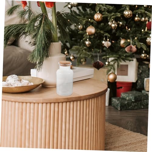 Ciieeo 4pcs Wood Cutouts Decorative Bottles with Lids