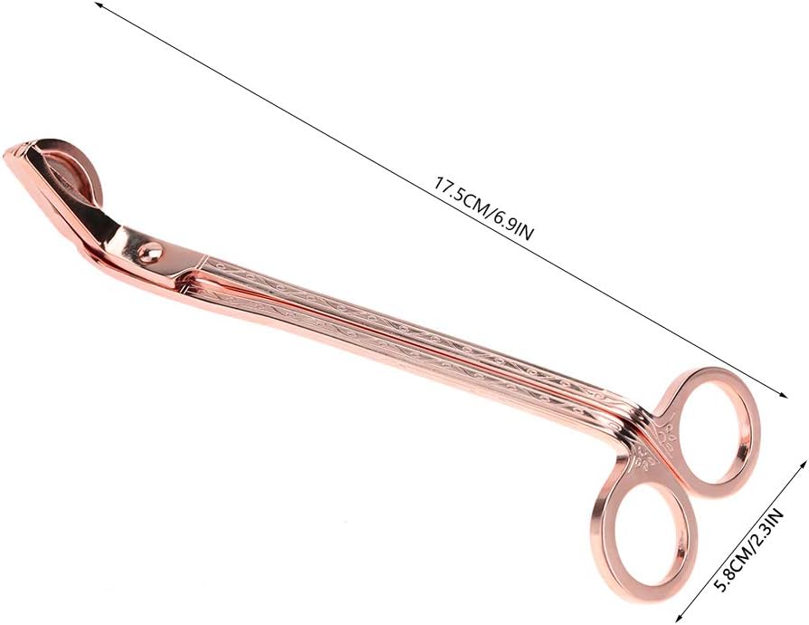 Hztyyier Rose Gold Stainless Steel Candle Wick Trimmer
