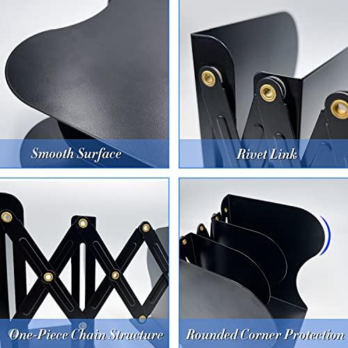 Adjustable Metal Bookends for Heavy Books and Desk Organization