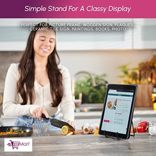 VOHMART 2 Pack 6 Inch Black Metal Plate Stands