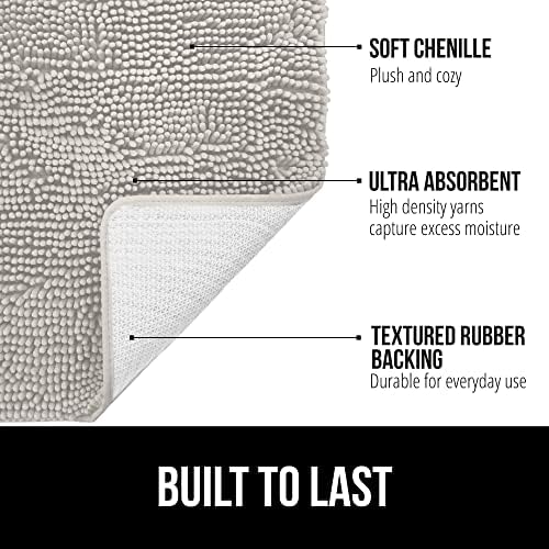 Gorilla Grip 2-Piece Bathroom Rug Set LT Gray 1