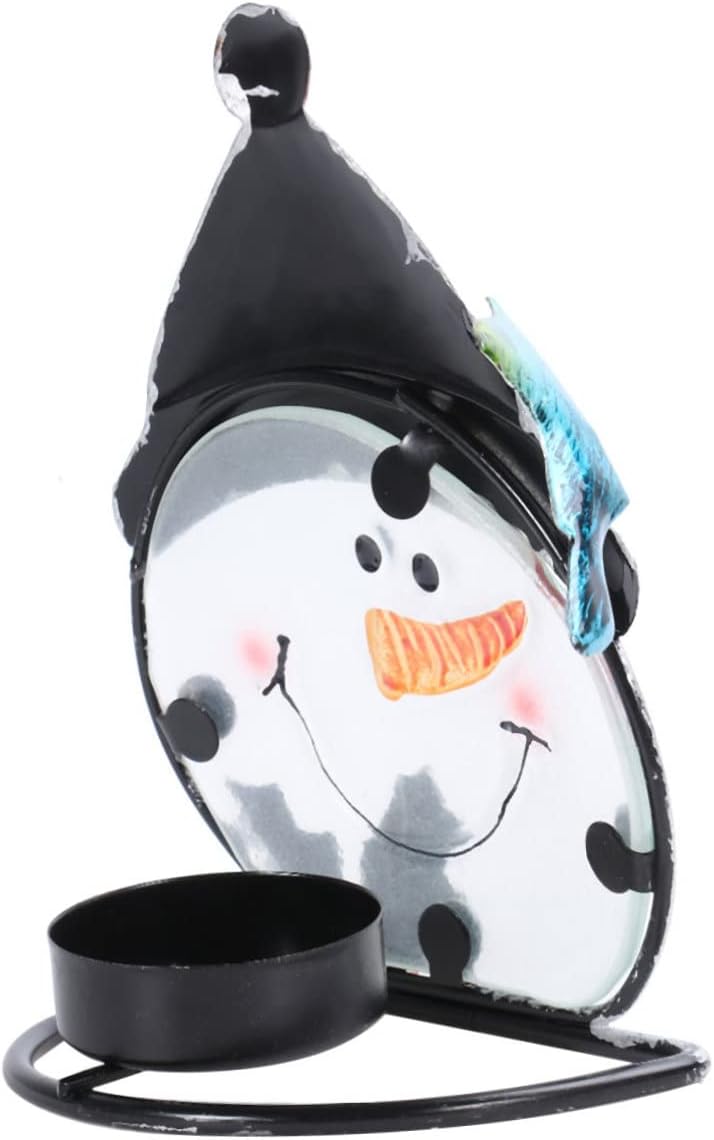 GOOHOCHY 1Pc Snowman Candlestick Holder for Christmas