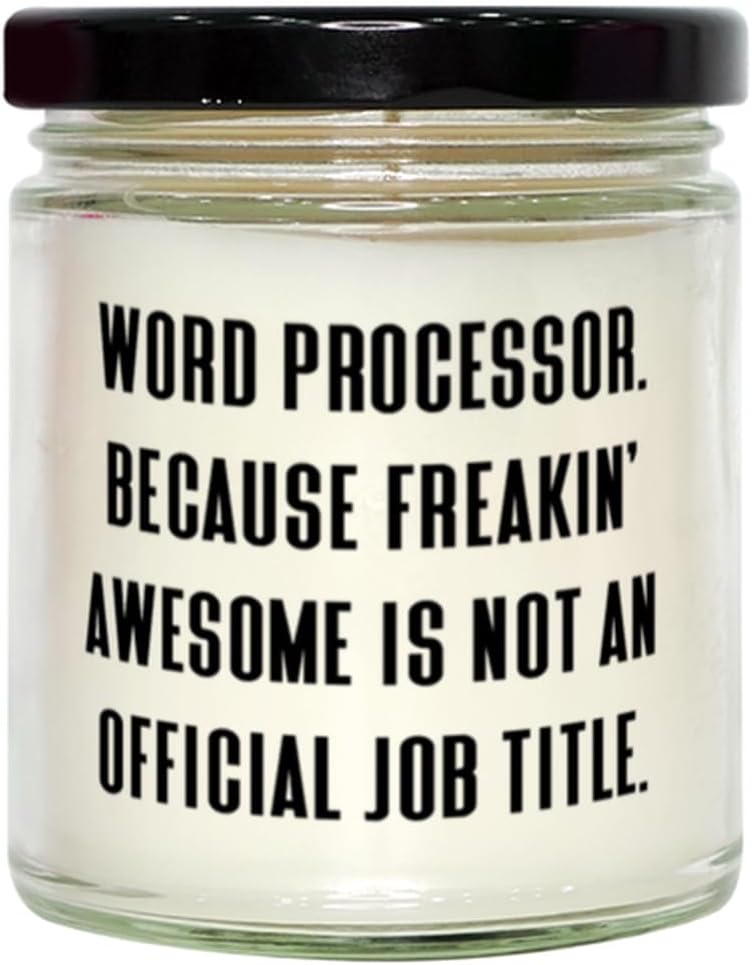Word Processor Scent Soy Wax Candle 9 Oz Luxury Jar Candles