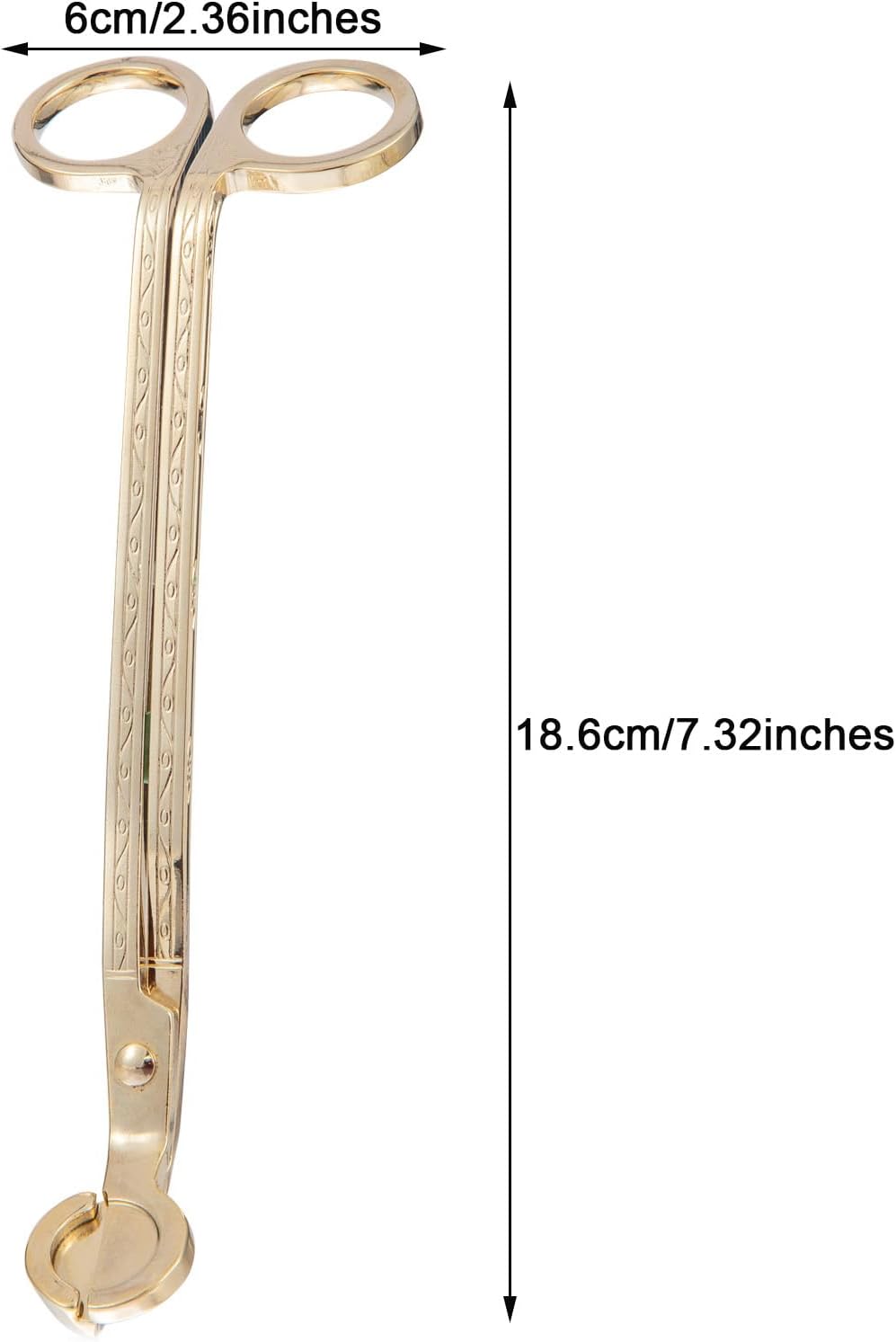 Floral Pattern Candle Wick Trimmer with Long Handle