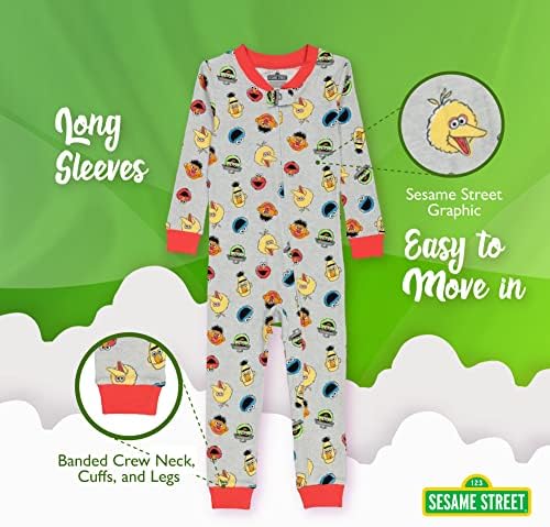 Sesame Street Boys Footless Pajamas Set