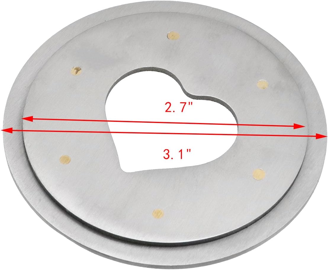 Geesatis Jar Candle Lid Shade Sleeves Heart Silver 3 Inch